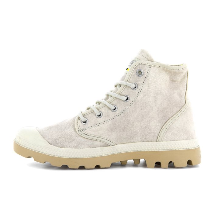 Bottes Palladium Pampa Hi WAX Femme Grise Clair | FR HAV632U